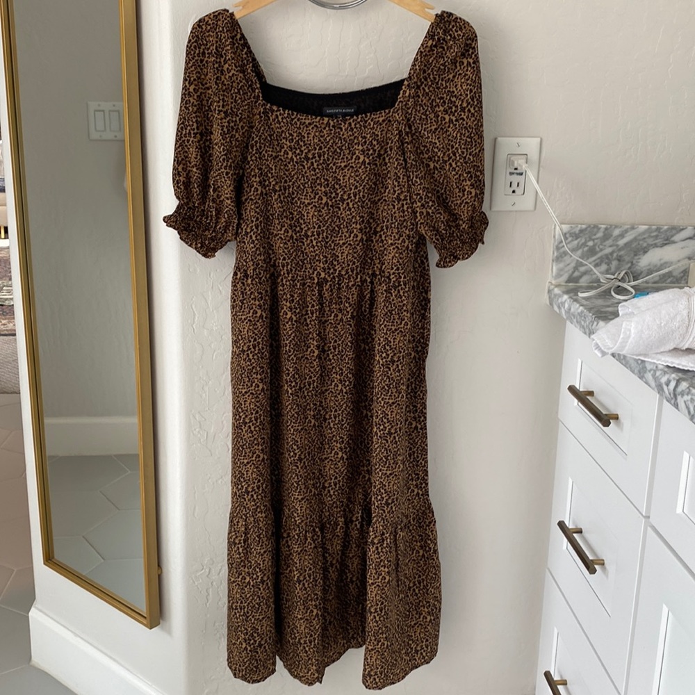 Saks fifth Avenue leopard print dress